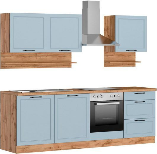 Küchenzeile Lara 240cm, Küche,Küchenblock,mit E-Geräten,Neu