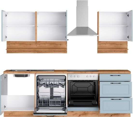 Küchenzeile Lara 240cm, Küche,Küchenblock,mit E-Geräten,Neu | KAPs Küchenwelt | Küchen