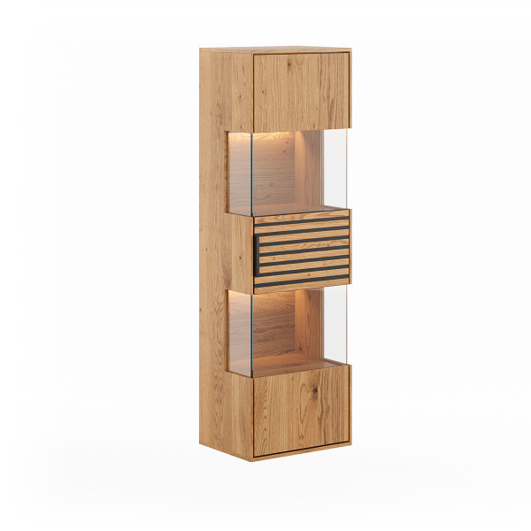 TIRANO EICHE LAMELLEN - HÄNGEVITRINE 1D