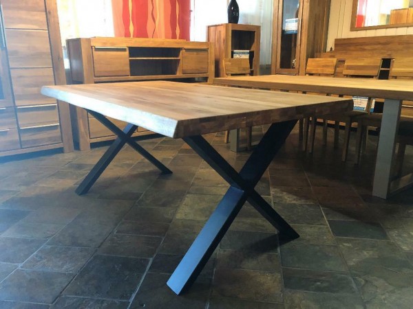 Baumkantentisch Esstisch Eiche massiv 180 x 100 cm , Tisch , Massivholz