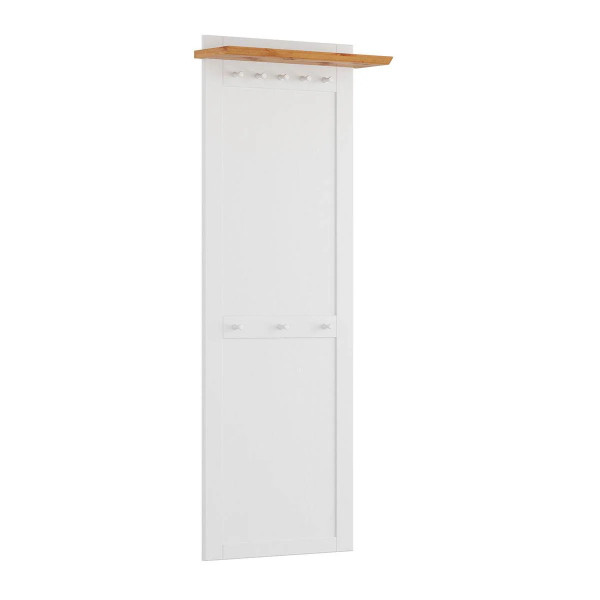 Marone Elite Garderobenpanel aus Massivholz - Hängegarderobe mit 8 Haken